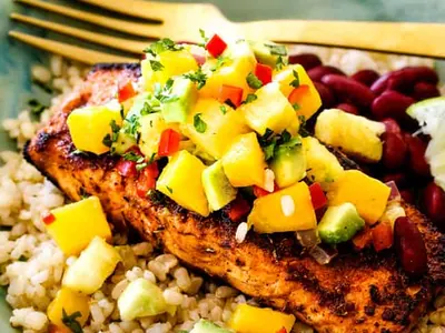 Cajun Salmon with Mango Salsa
