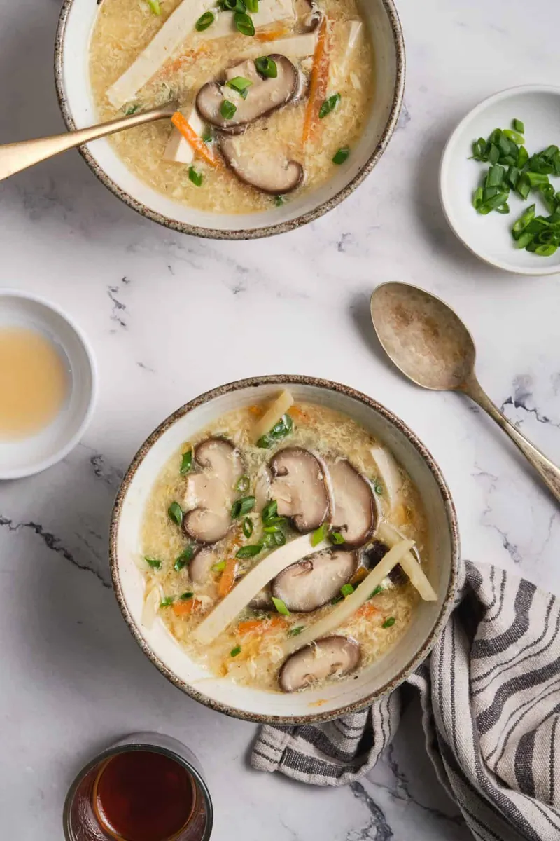 Hot and Sour Soup with broth