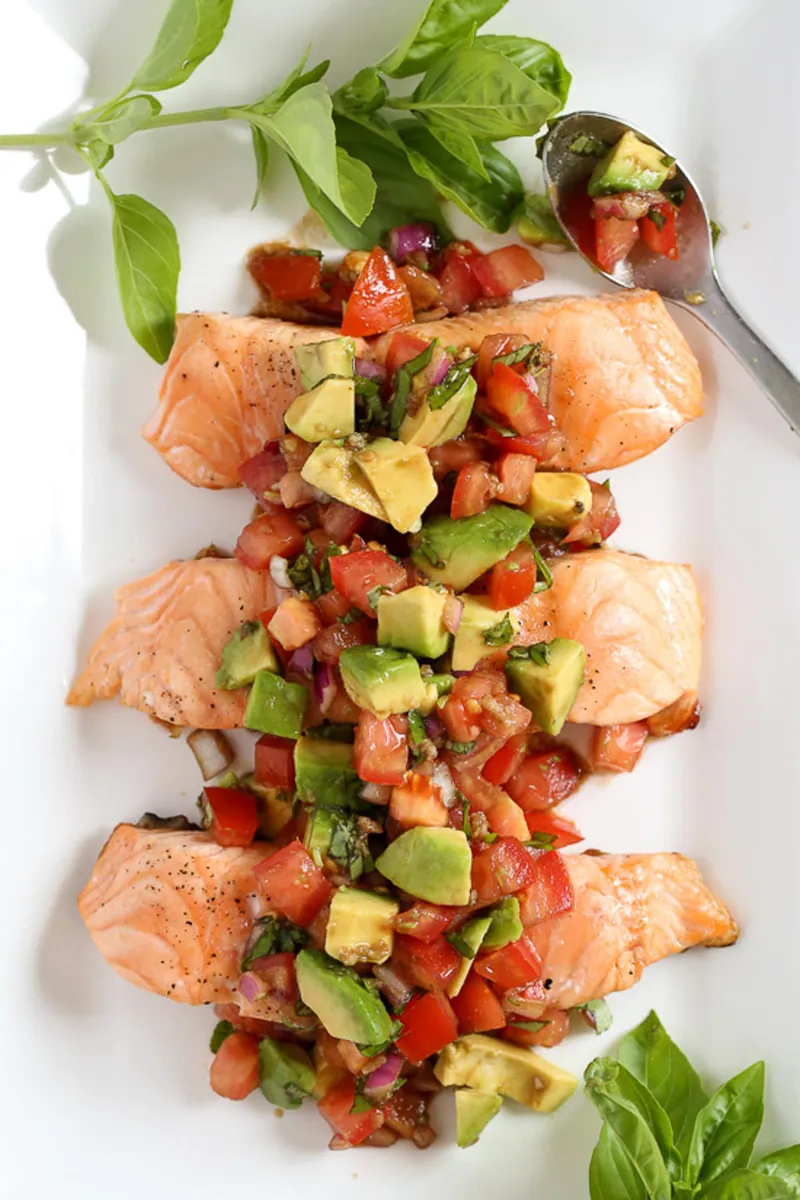 Grilled Salmon Bruschetta