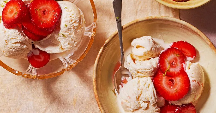 Strawberry Tres Leches Ice Cream