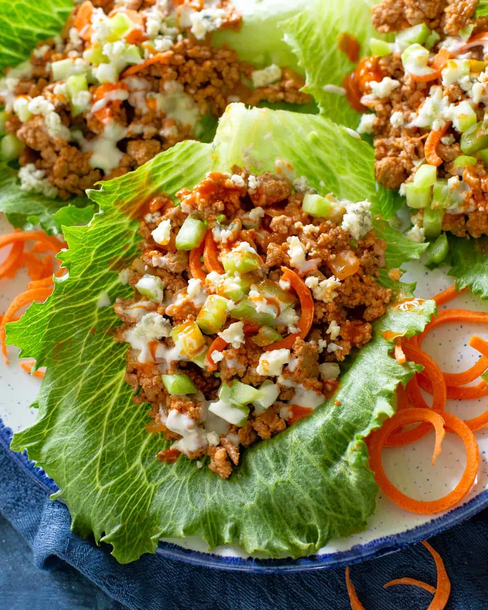 Buffalo Turkey Lettuce Wraps