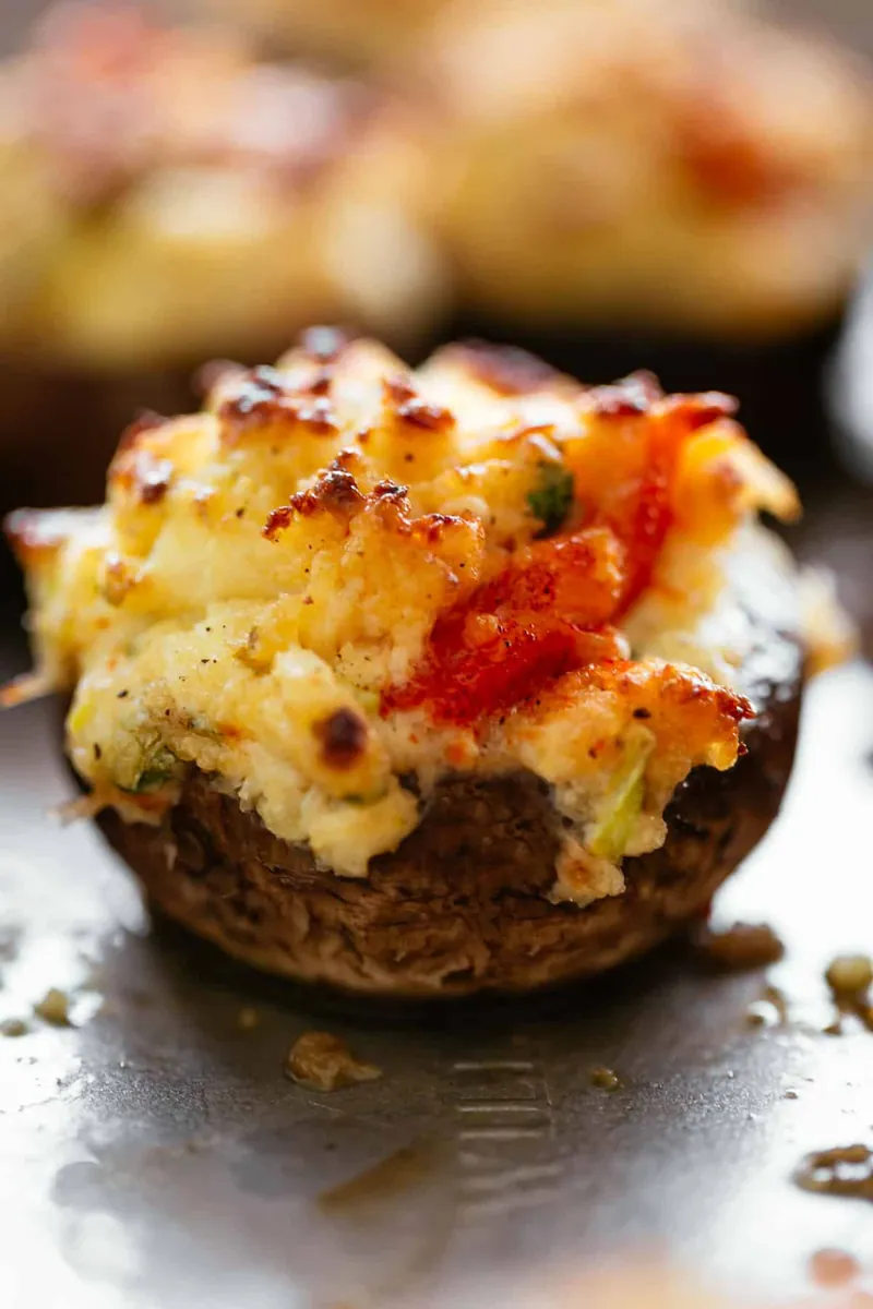 Crab Stuffed Mushrooms with cream cheese