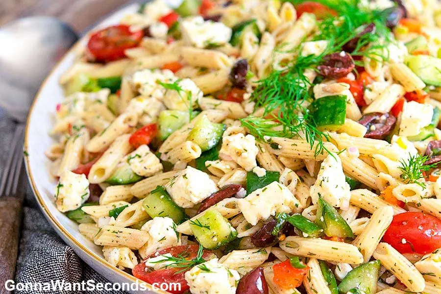 Greek Pasta Salad with feta
