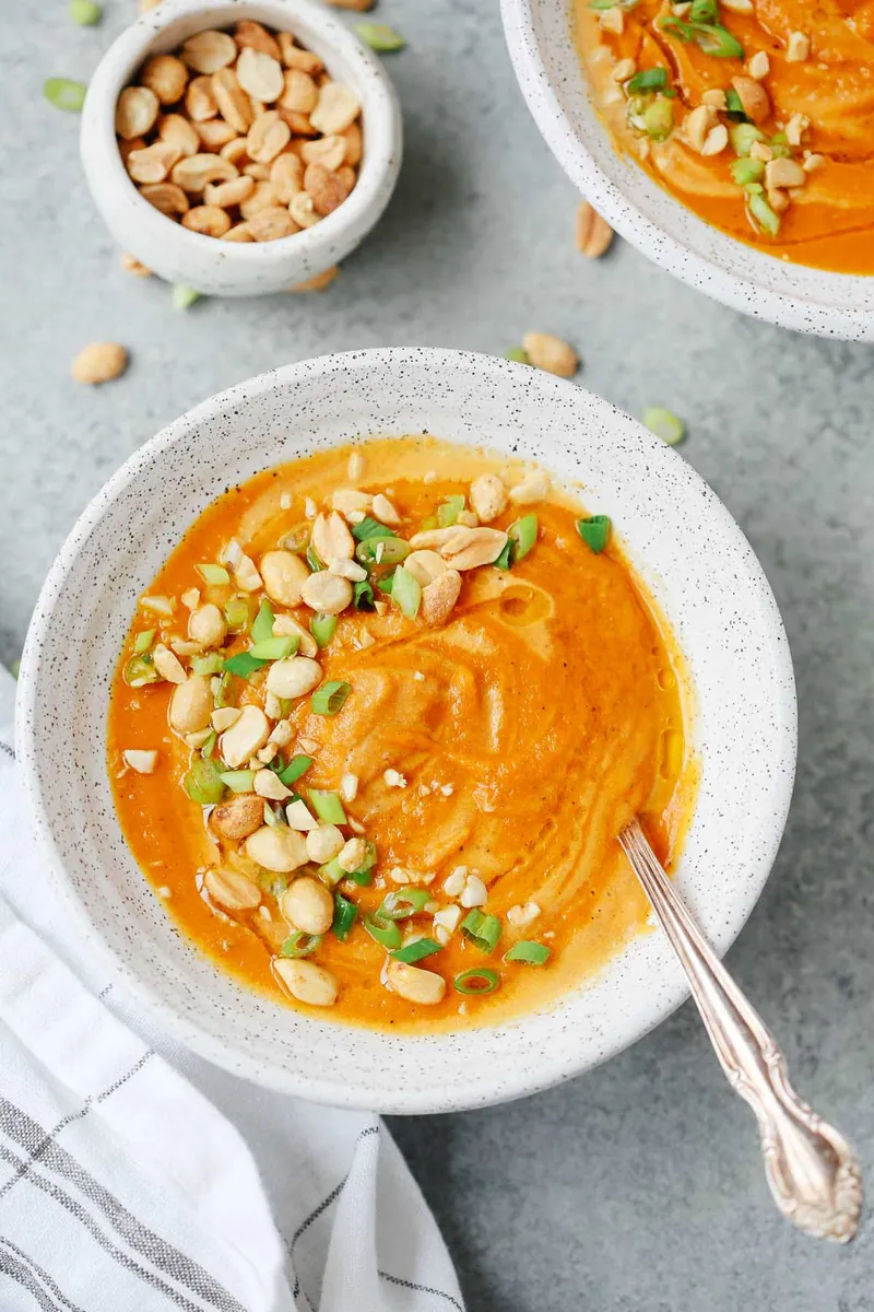 Spicy Carrot Soup with broth