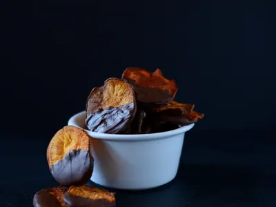 Dark Chocolate Sweet Potato Chips