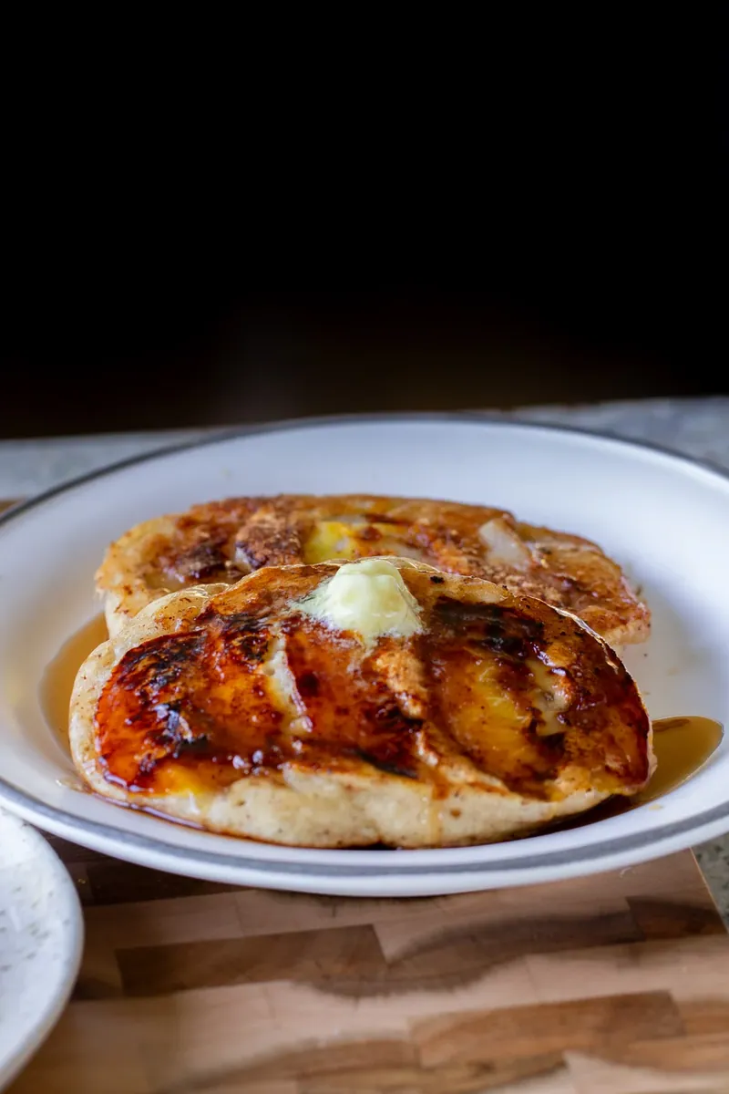 Peach Upside-Down Pancakes