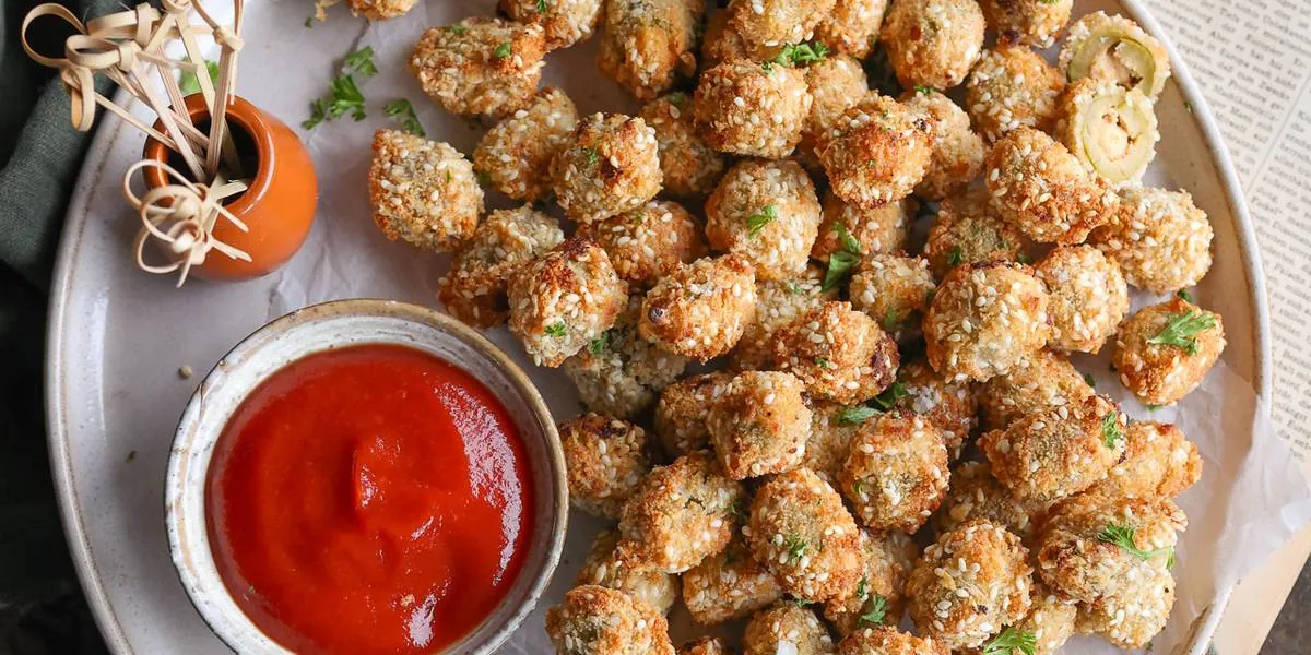 Crispy Tofu Stuffed Olives