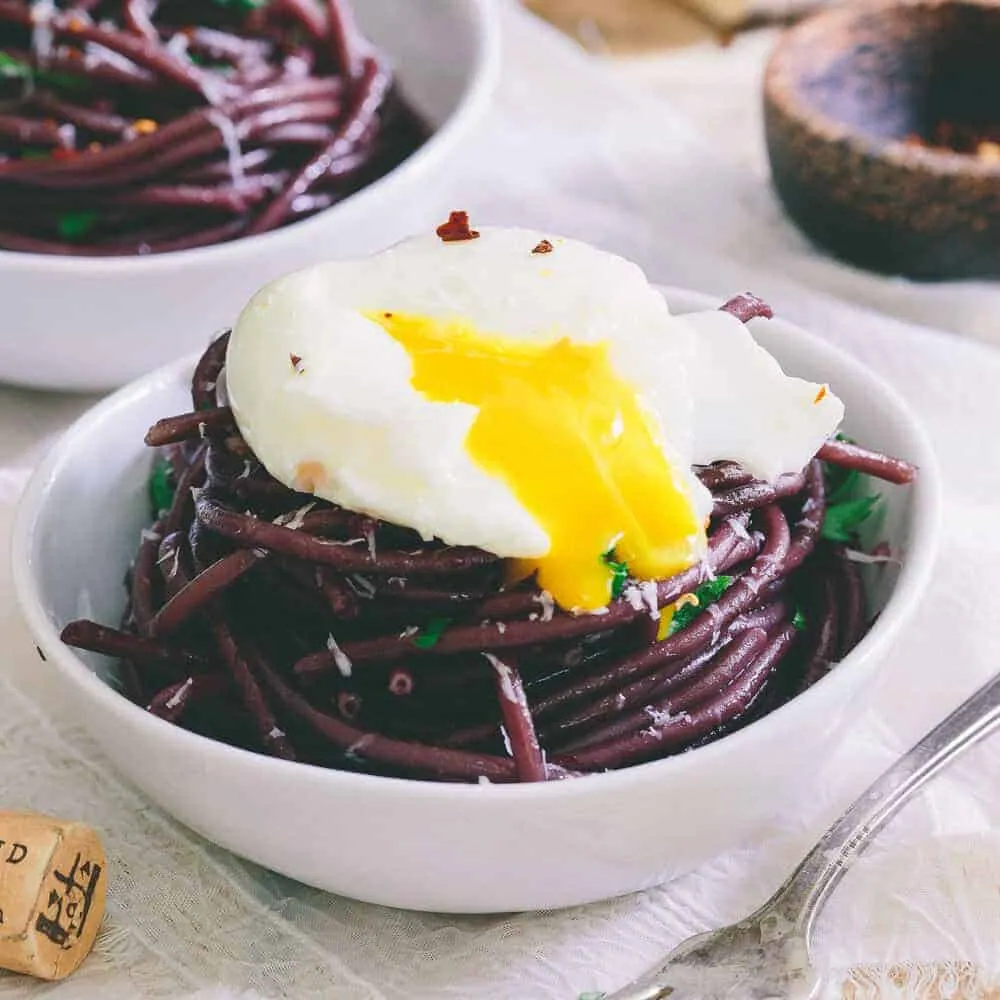 Red Wine Garlic Bucatini