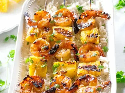 Grilled Shrimp Coconut Rice