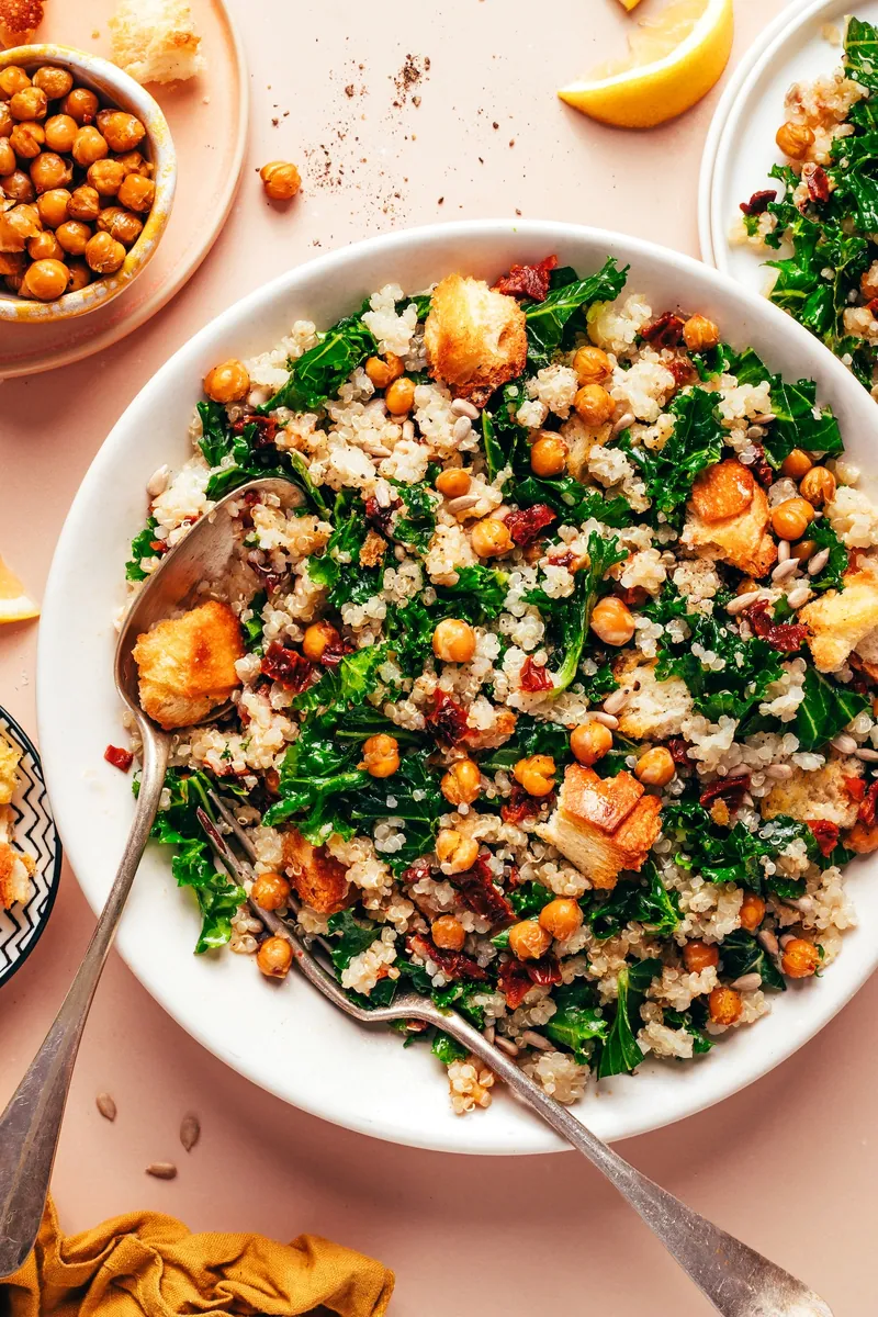 Lemony Quinoa Kale Salad