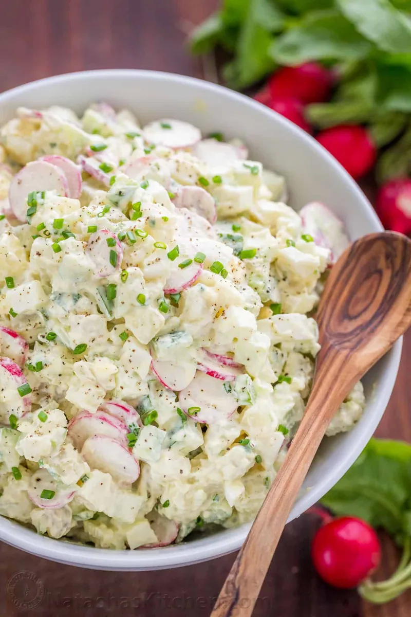 Creamy Potato Salad with potatoes