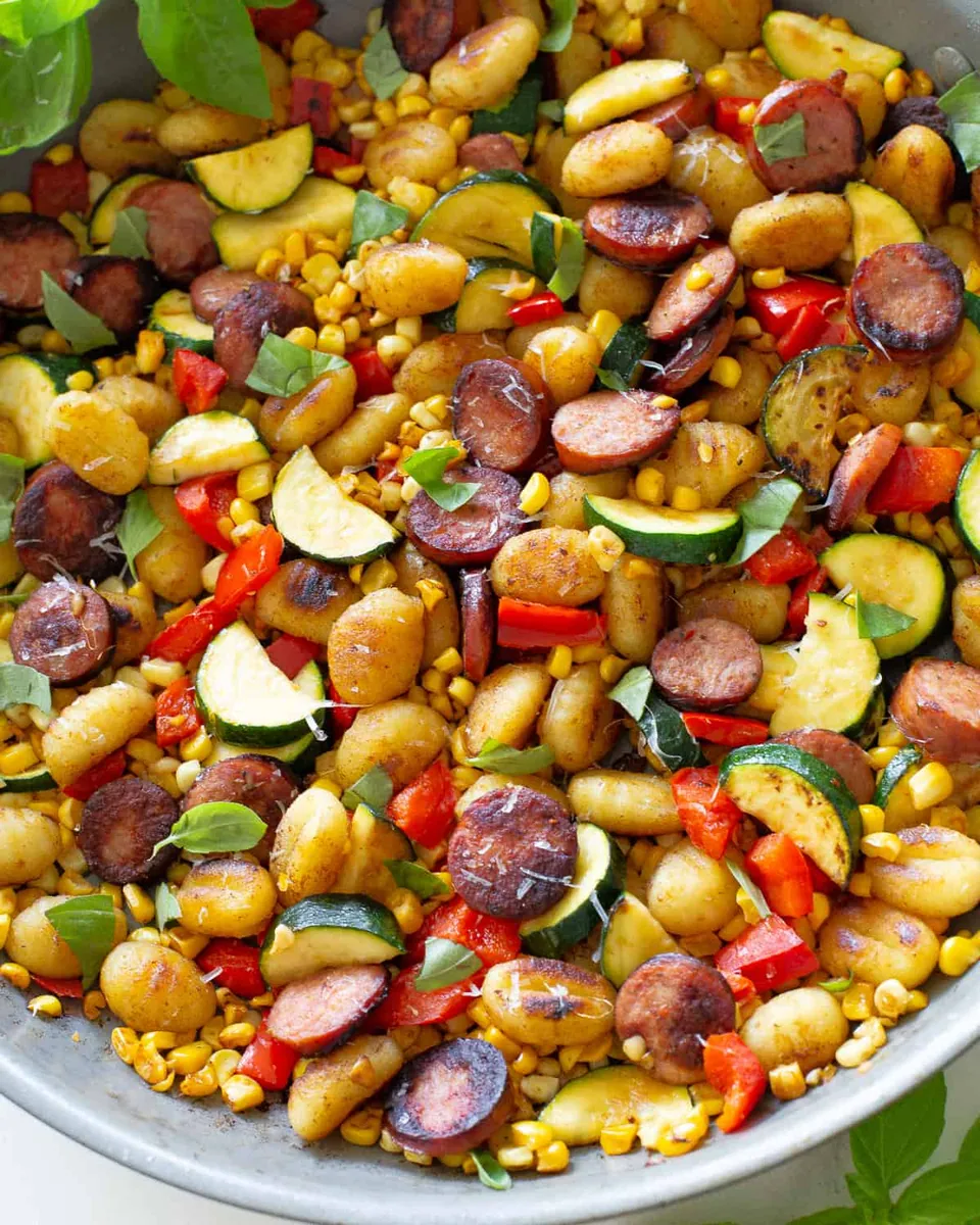 Sausage Gnocchi with Vegetables