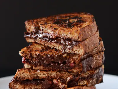 Grilled Almond Butter Sandwiches