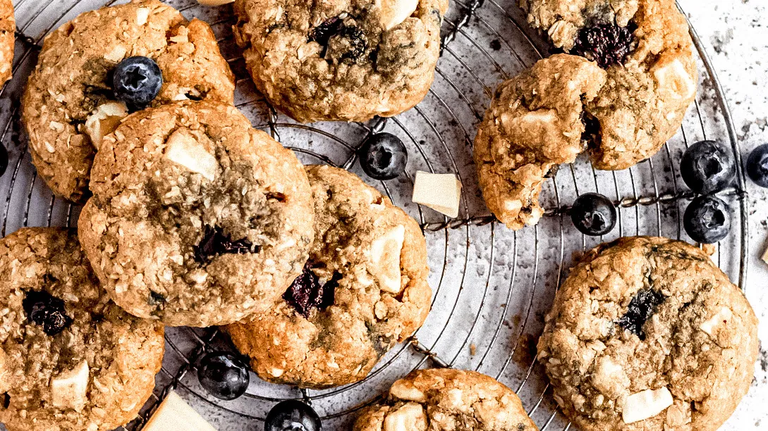 Coconut Blueberry Oatmeal Cookies