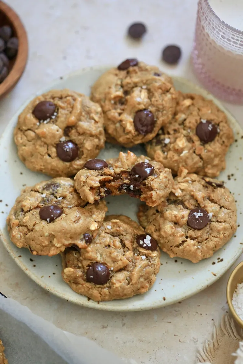 Chocolate Chip Peanut Butter Oat Cookies