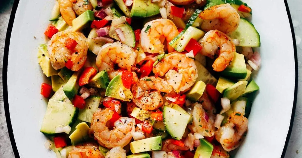 Shrimp Avocado Cucumber Salad