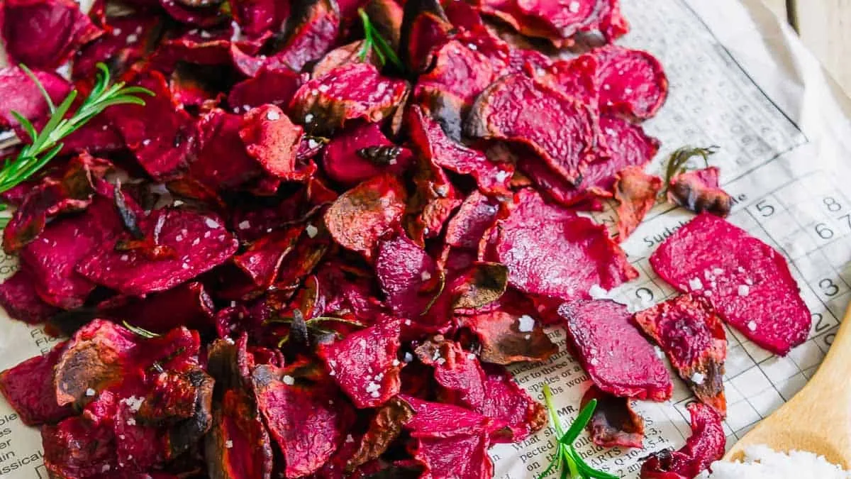 Salt and Vinegar Beet Chips