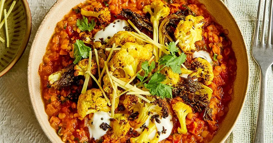 Lentil Dhal with Cauliflower