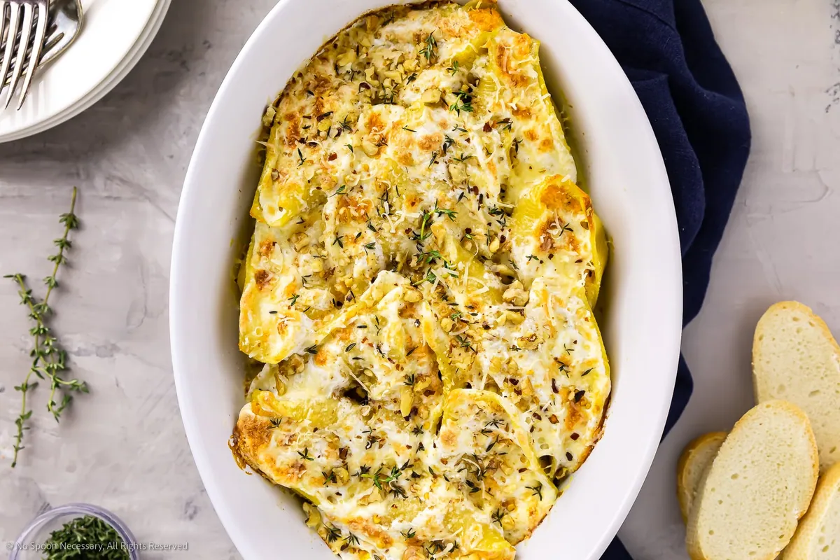 Pumpkin Stuffed Shells with parmesan