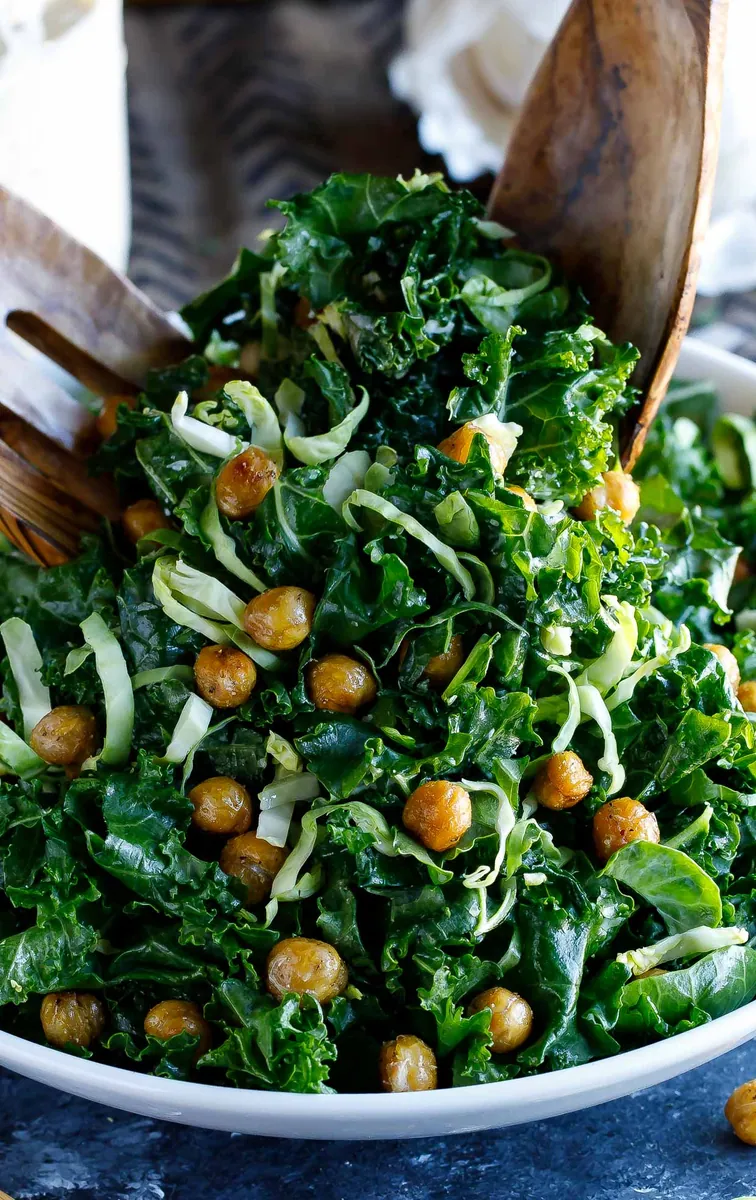 Kale Caesar Chickpea Salad