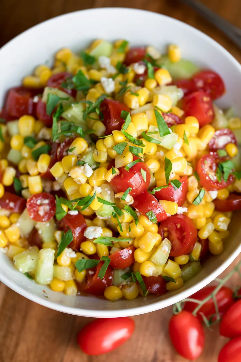 Corn Tomato Basil Salad