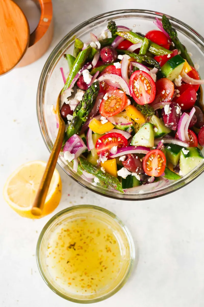 Asparagus Greek Chopped Salad