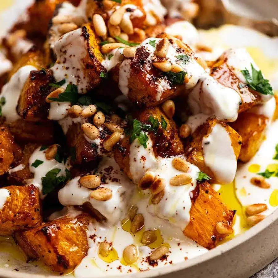 Roasted Pumpkin with Lemon Yogurt