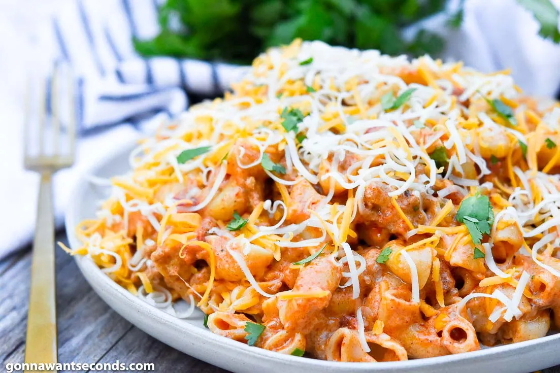 Taco Pasta with ground beef