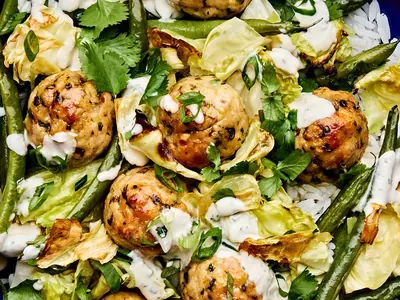 Miso Chicken Meatball Bowl