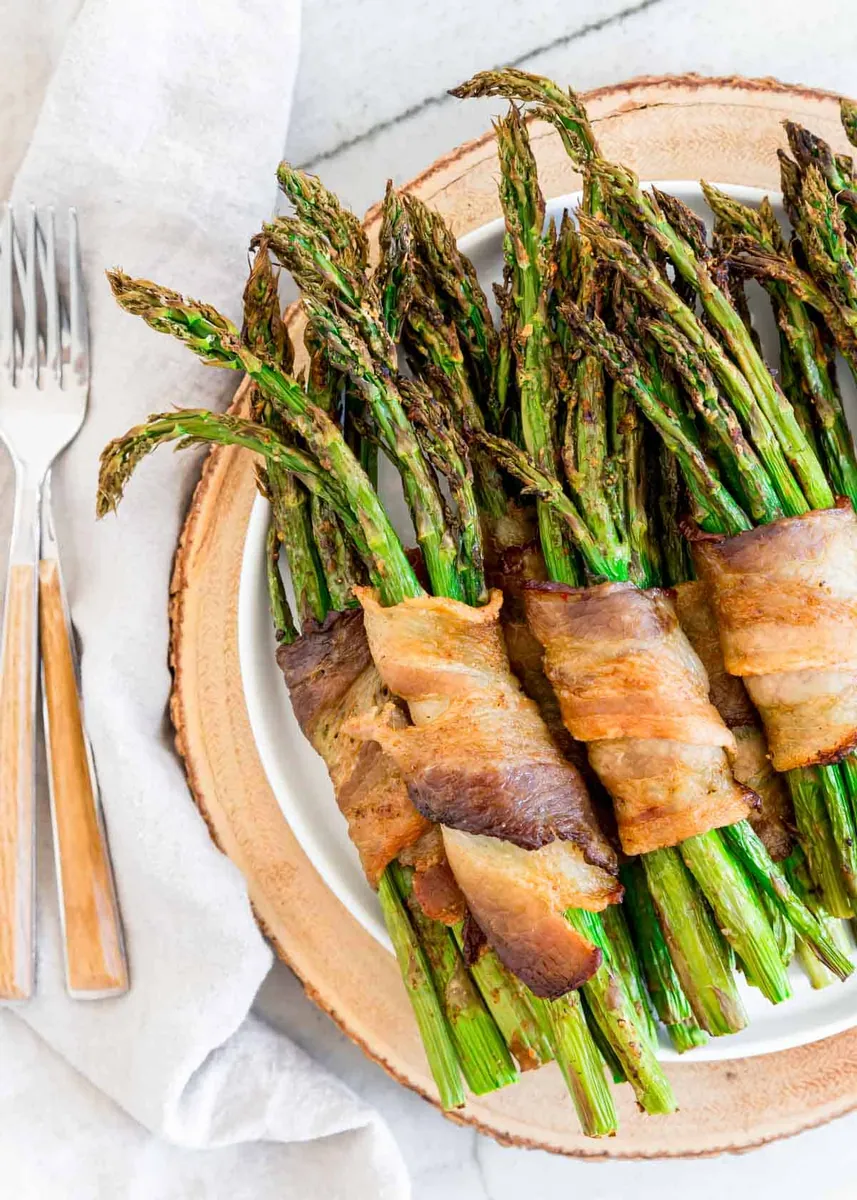 Air Fryer Bacon Wrapped Asparagus