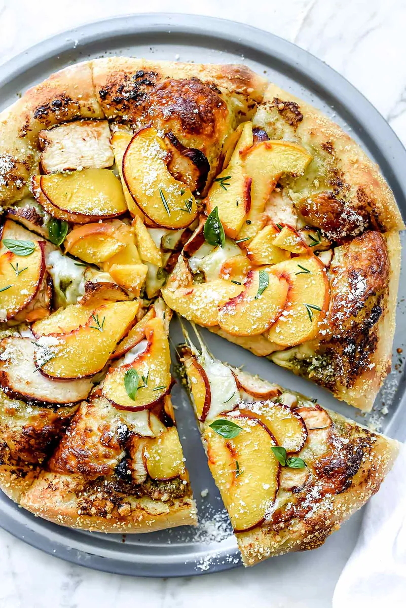 Balsamic Chicken Peach Pizza