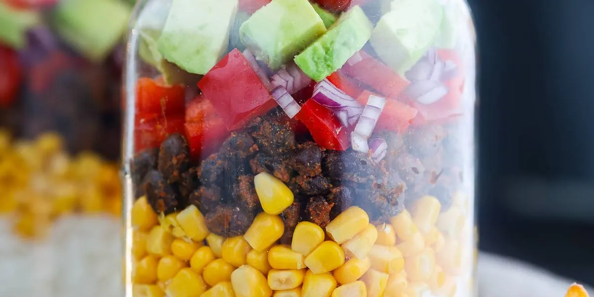 Black Bean Rice Jar Salad