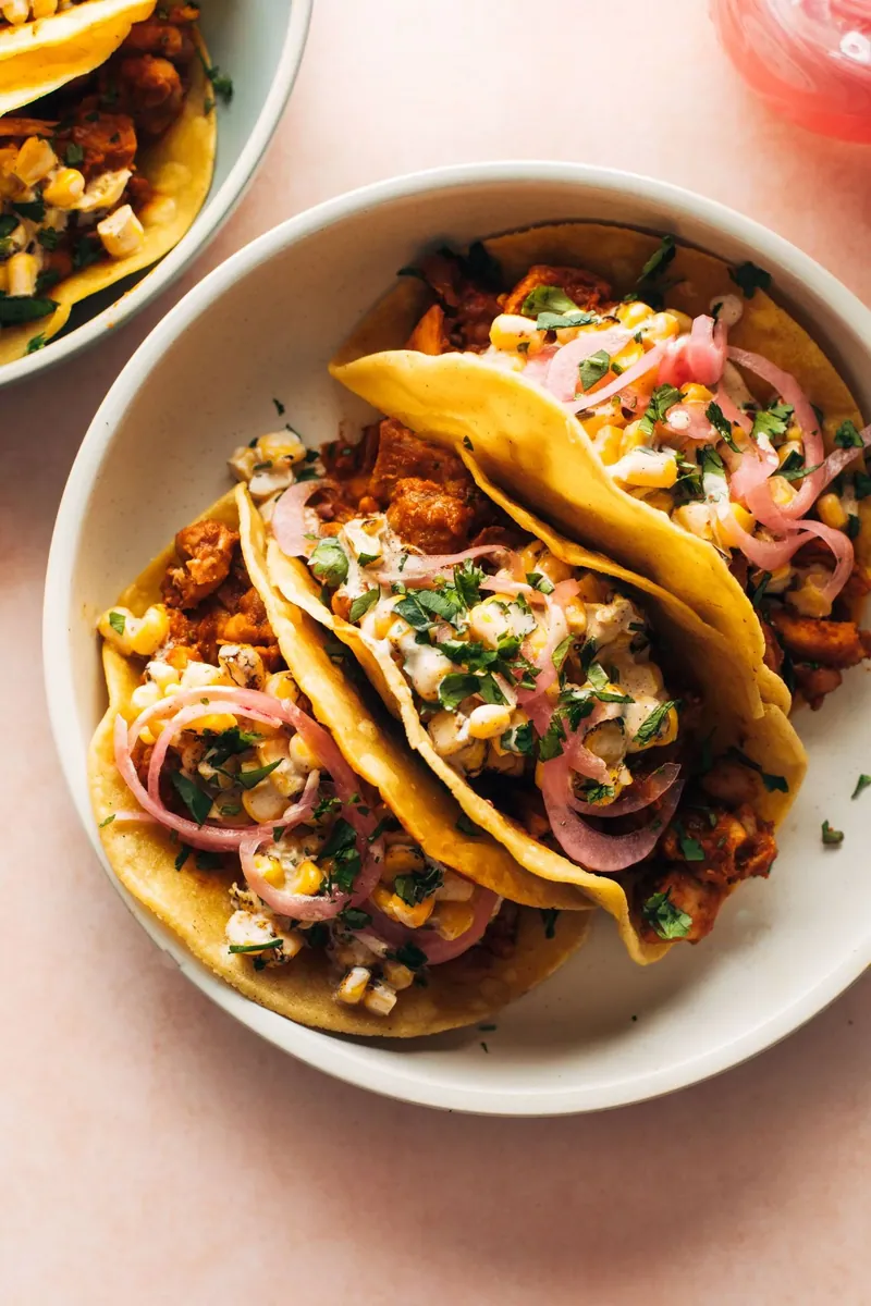 Red Chile Chicken Tacos