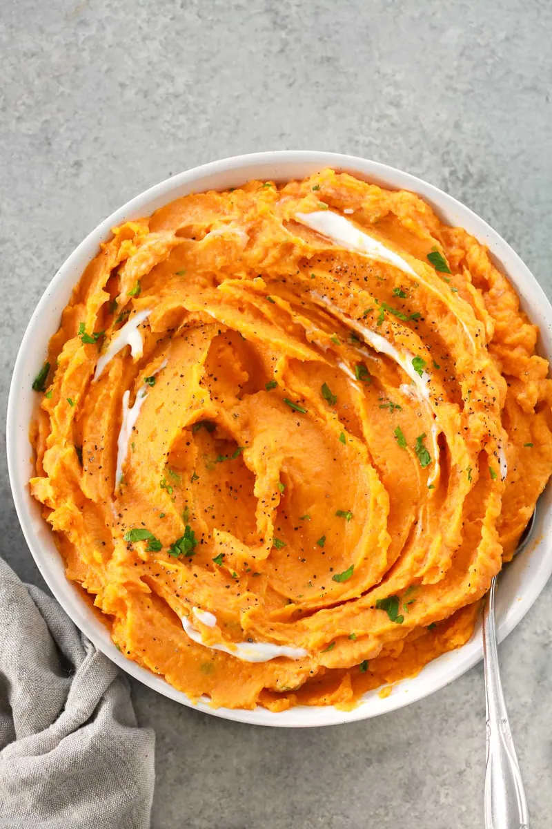 Savory Mashed Sweet Potatoes
