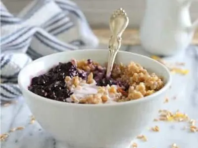 Blueberry Farro Yogurt Bowl