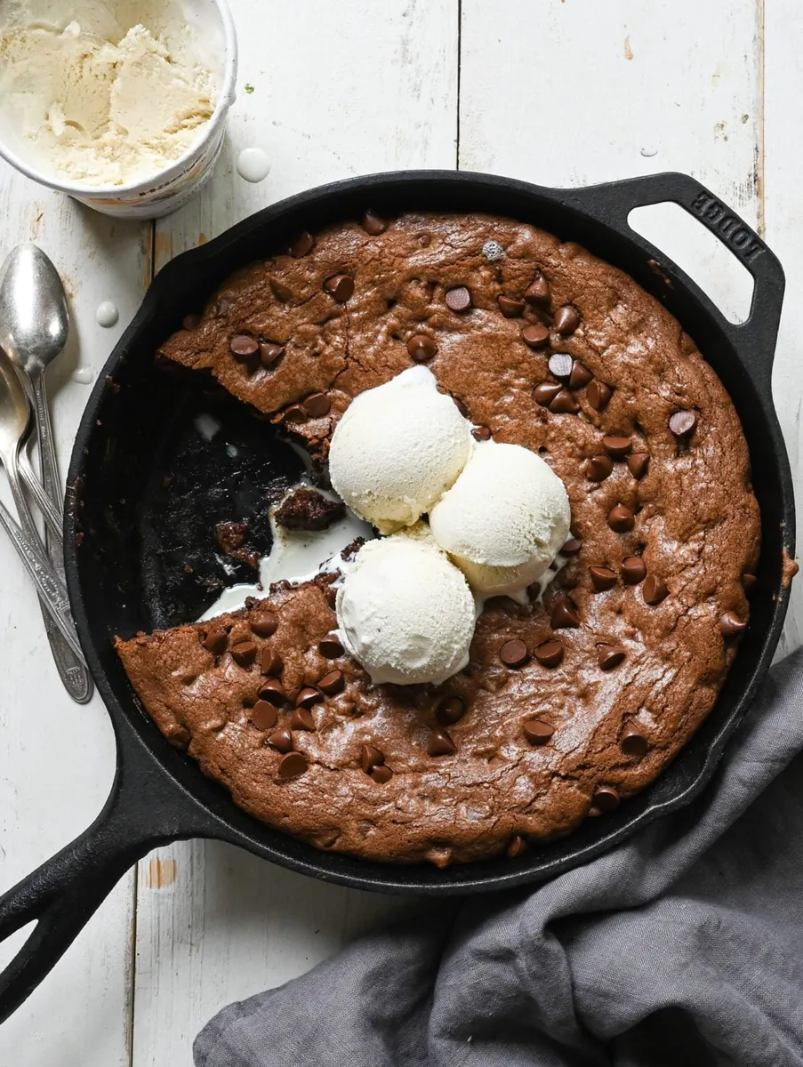 Double Chocolate Skillet Cookie