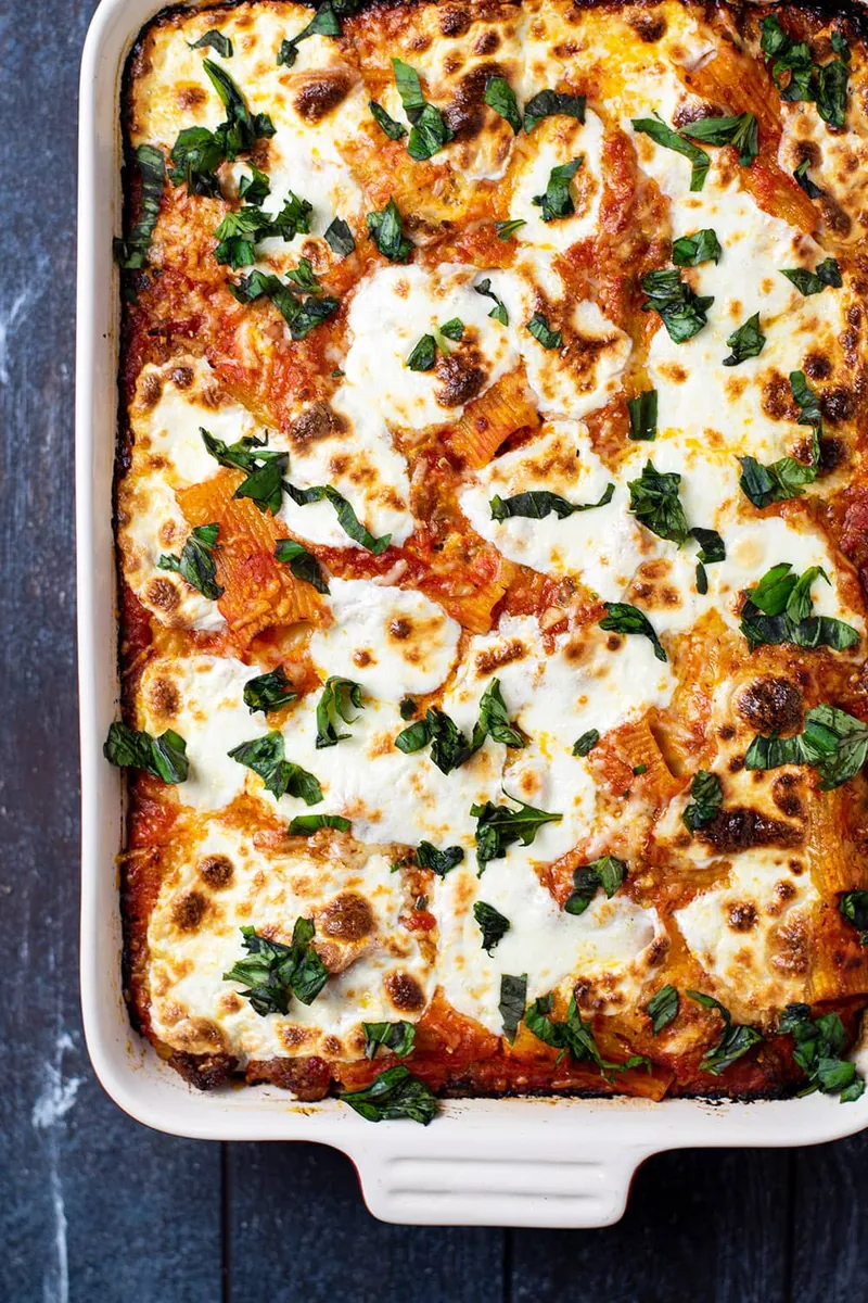 Baked Rigatoni with italian