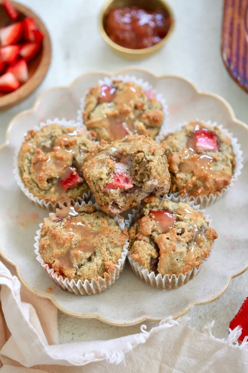 Strawberry Almond Muffins