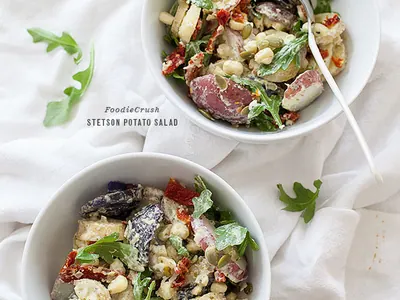 Pesto Potato Salad with potatoes