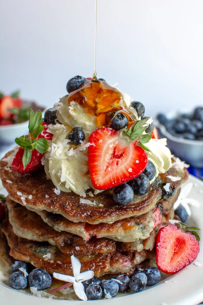 Banana Coconut Pancakes
