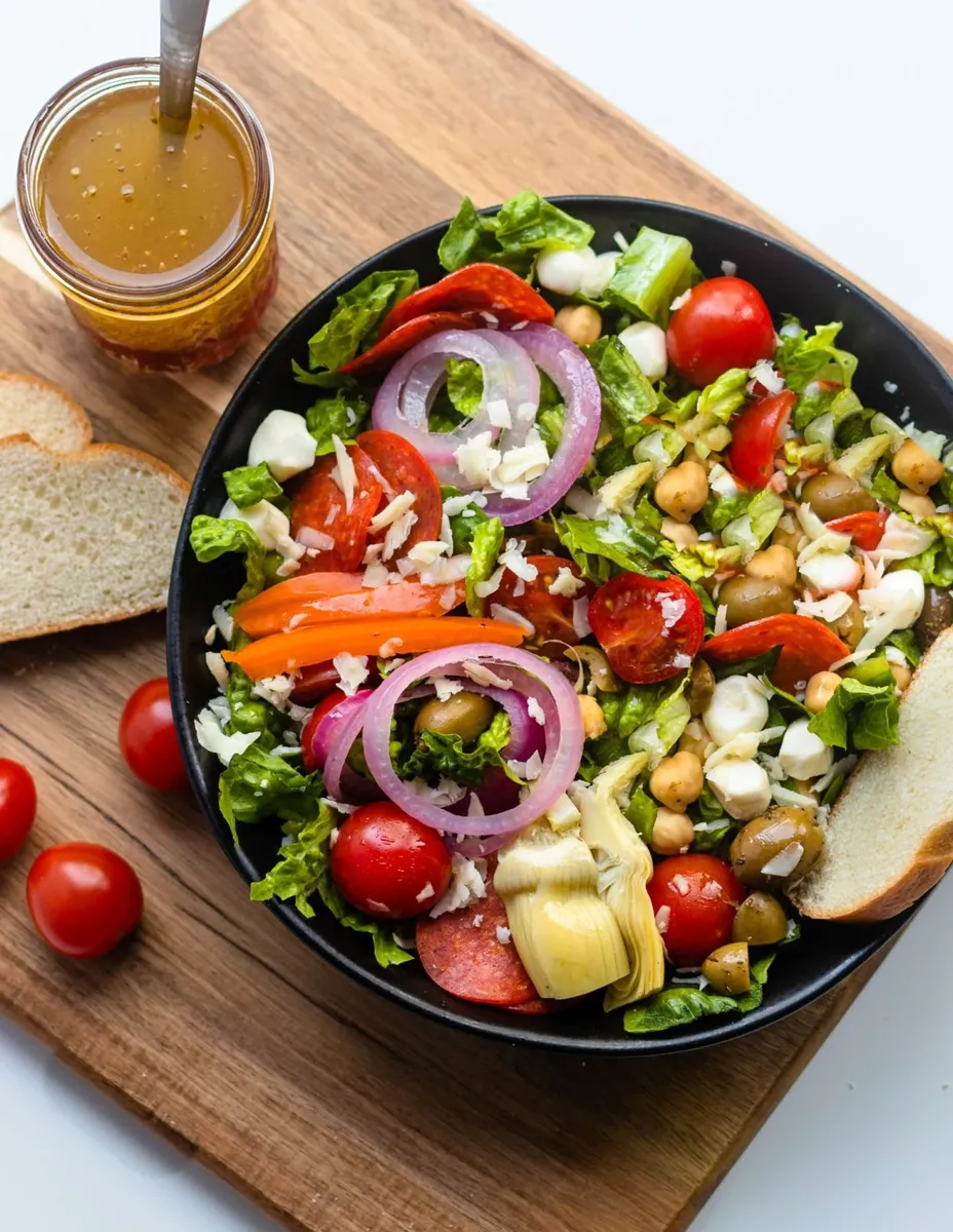 Antipasto Salad with pepperoni and salami