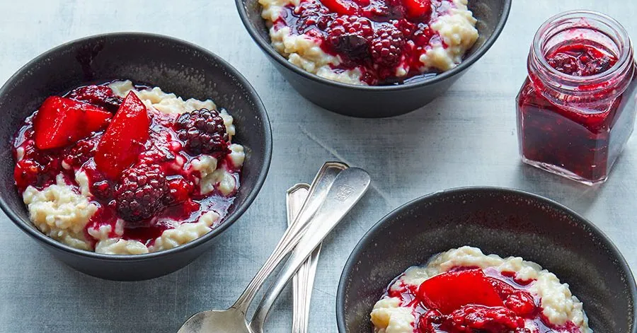 Pear Berry Rice Pudding