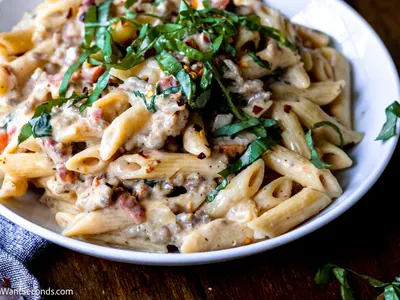 Creamy Tuscan Sausage Pasta