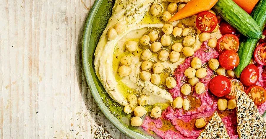 Rainbow Hummus Plate