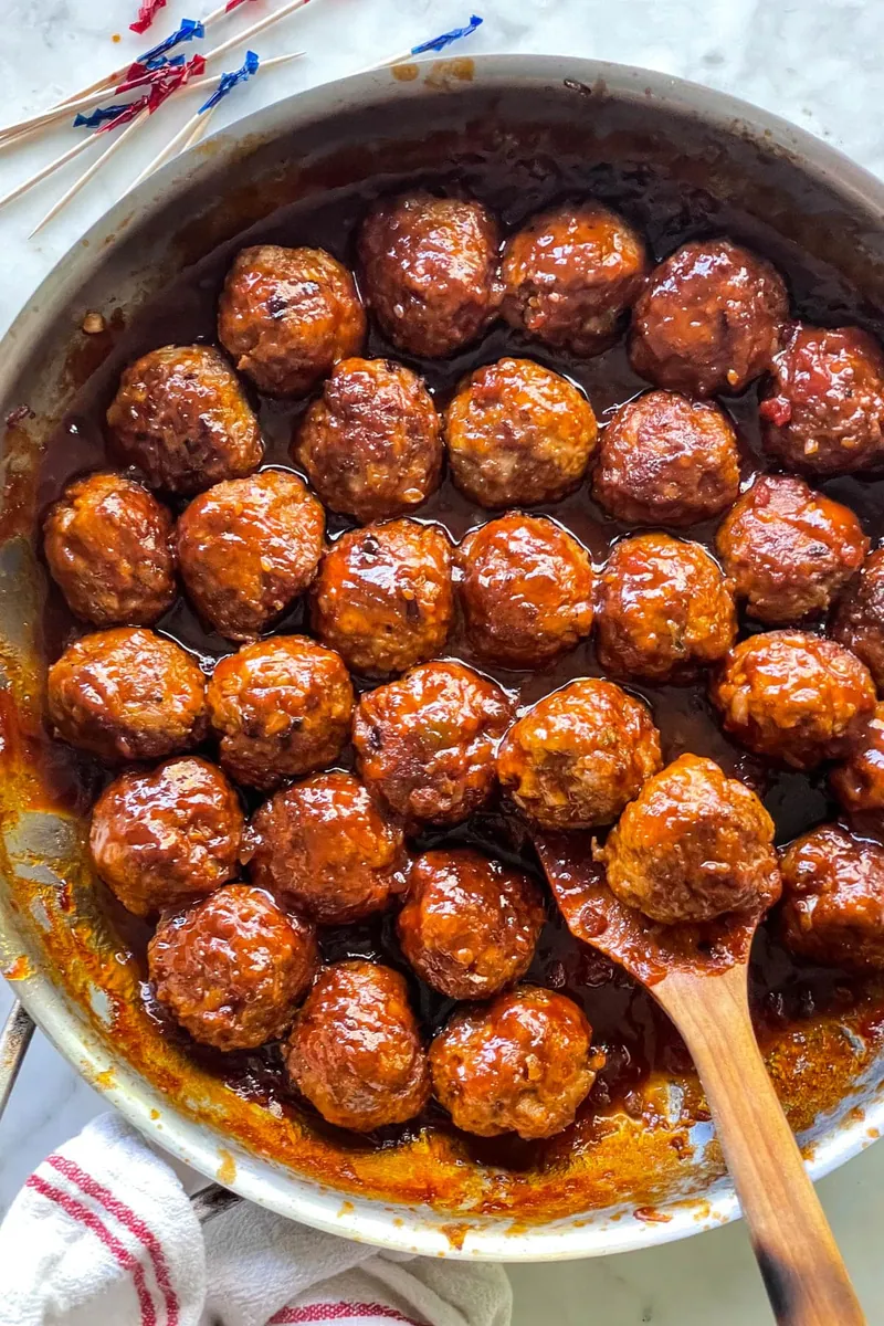 Grilled Barbecue Meatballs
