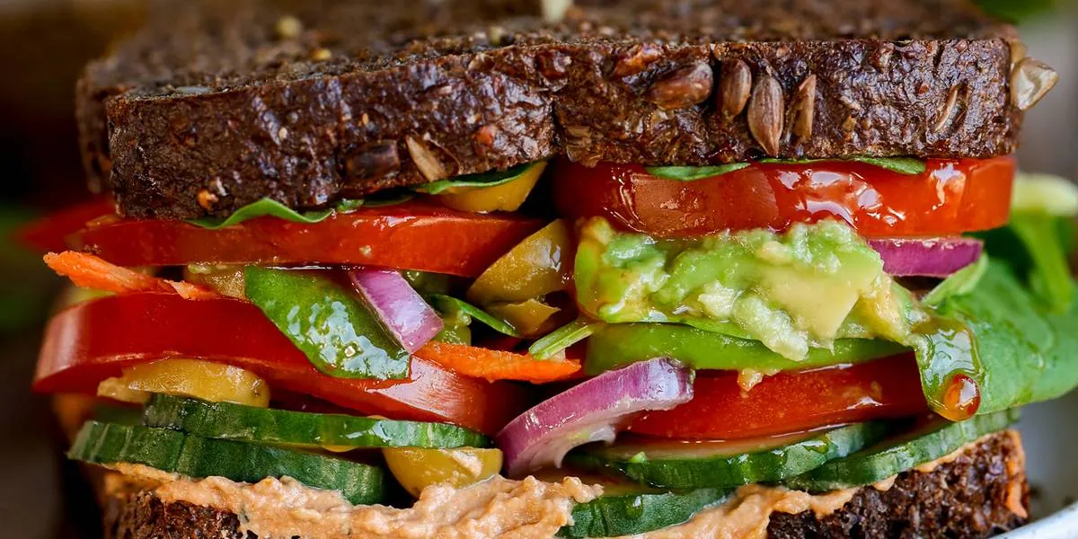 Avocado Hummus Veggie Sandwich
