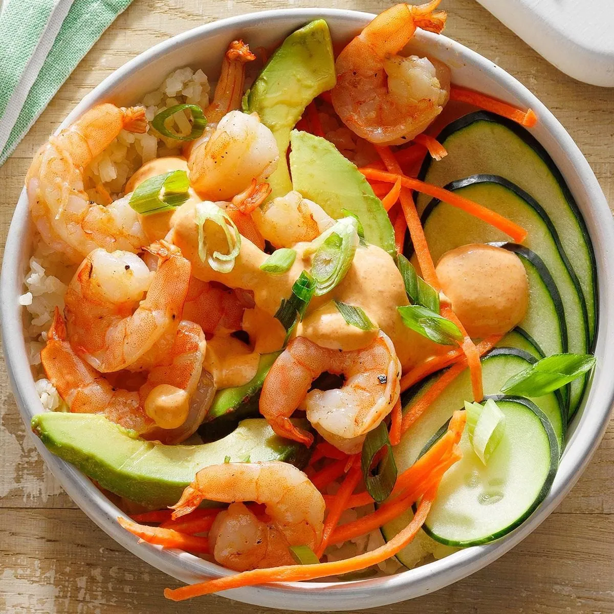 Shrimp Cauliflower Sushi Bowls