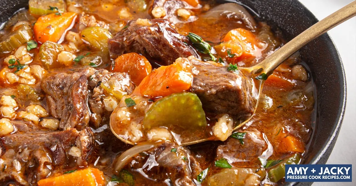 Instant Pot Beef Barley Soup