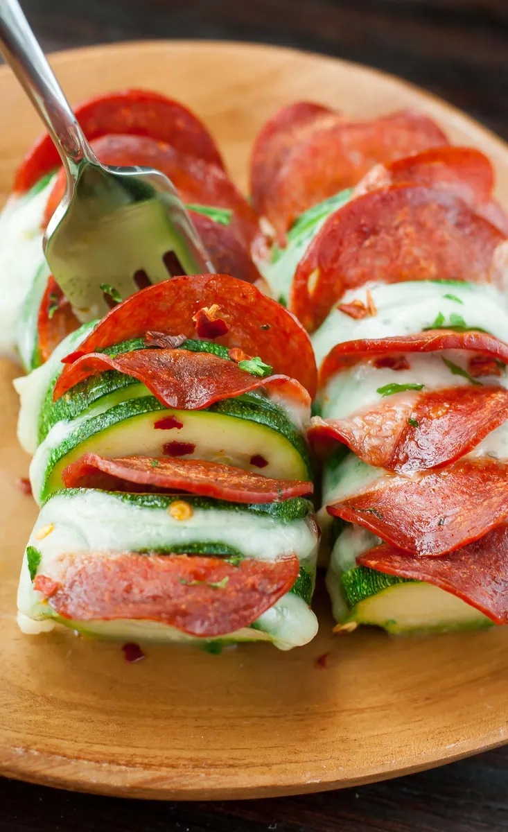 Hasselback Zucchini Pizzas