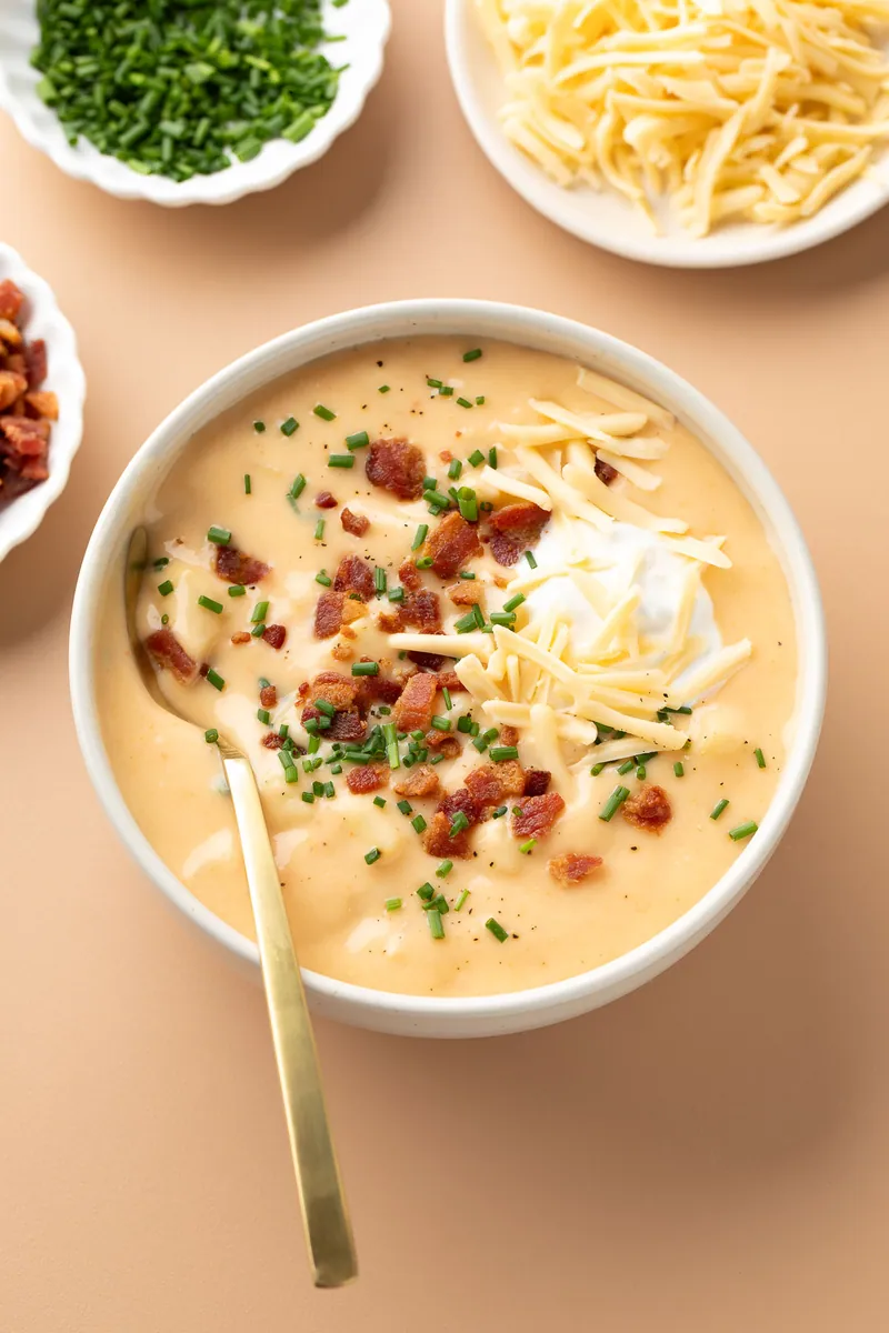 Creamy Potato Soup with potatoes